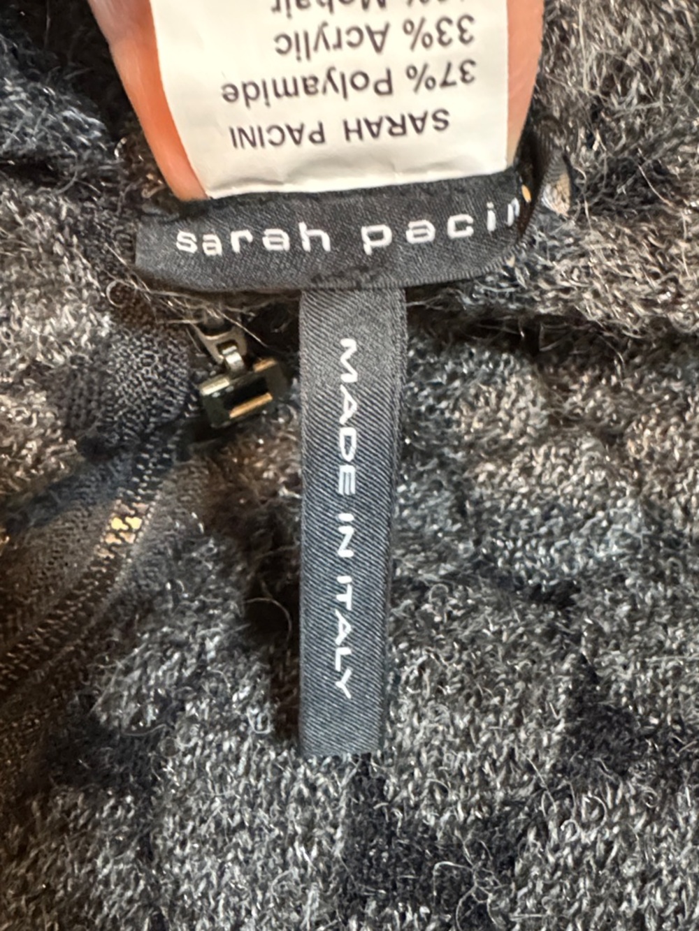 Sarah Pacini Hooded Zip-Front Sweater Wrap One Size - Picture 7 of 11
